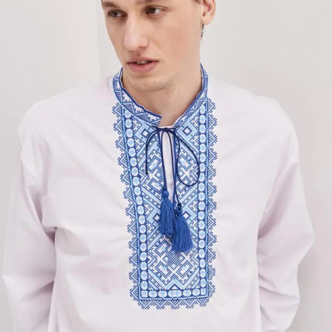 Vyshyvanka Men's (blue ornament)