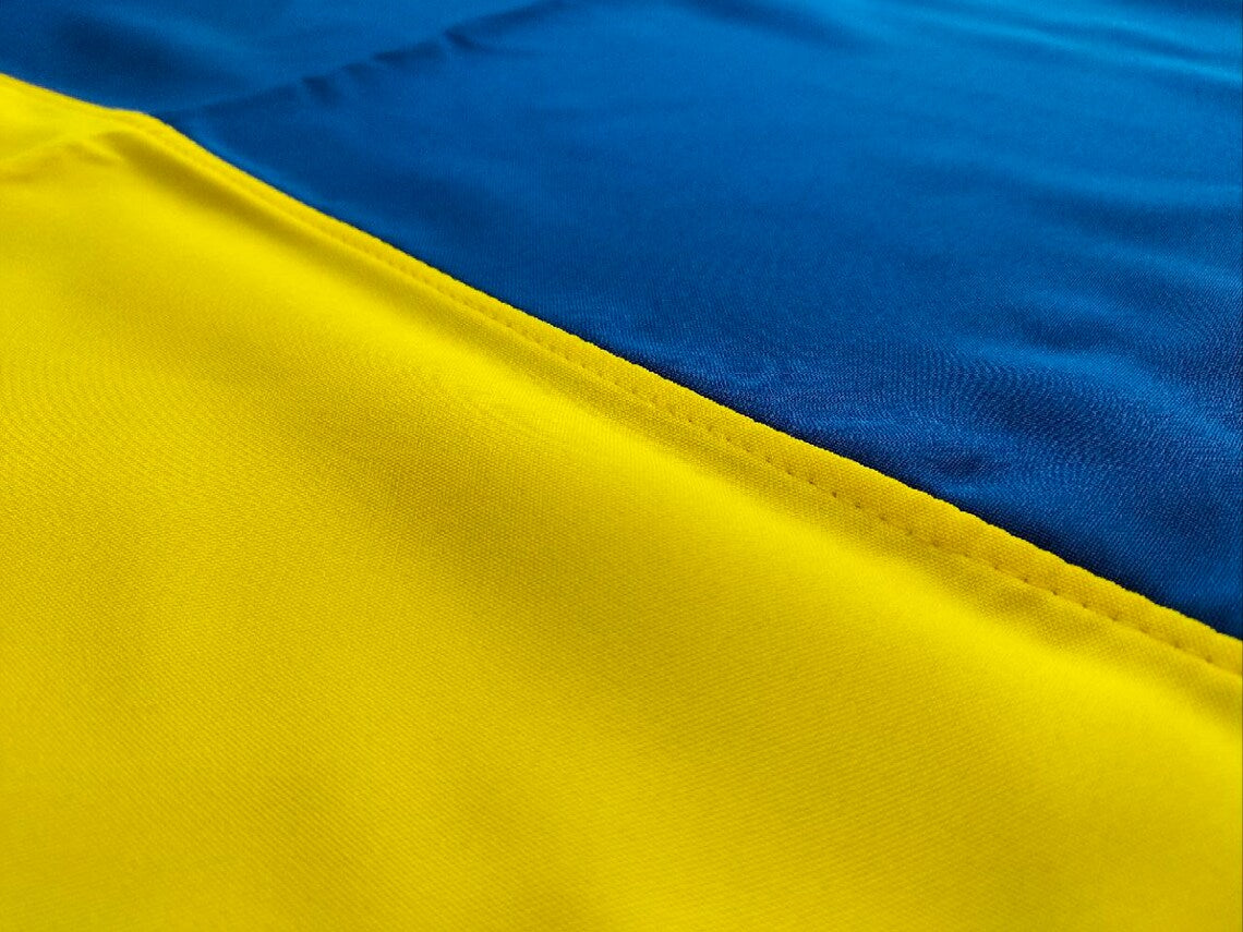 Ukrainian Flag in Gift Wooden Box | Ukraine Flag Made in Ukraine