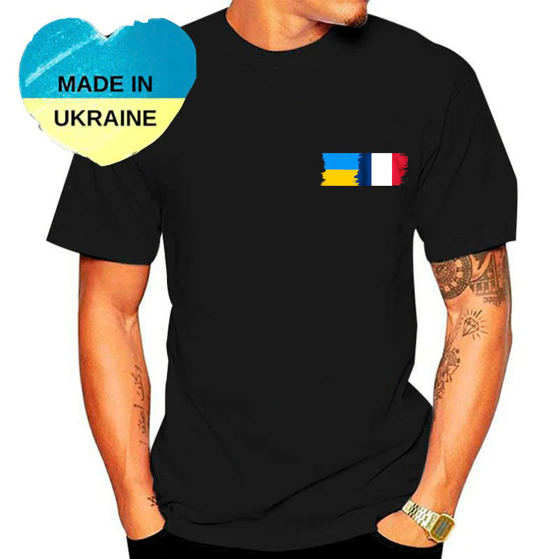 FRANCE+UKRAINE FLAGS, T-shirt