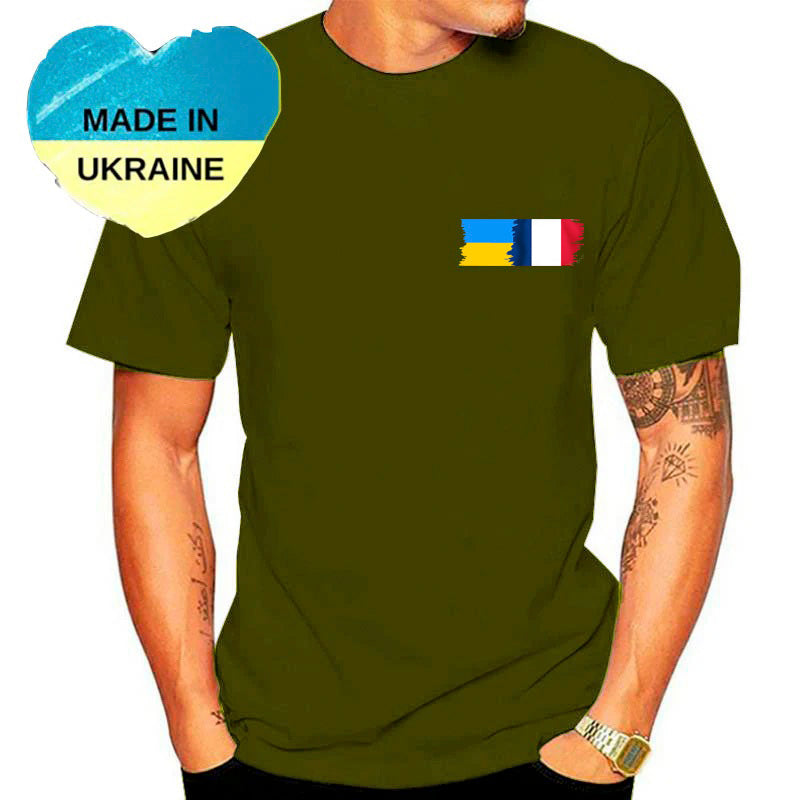 FRANCE+UKRAINE FLAGS, T-shirt