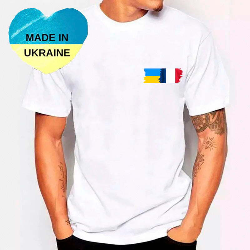 FRANCE+UKRAINE FLAGS, T-shirt