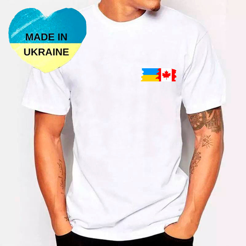 CANADA+UKRAINE FLAGS, T-shirt