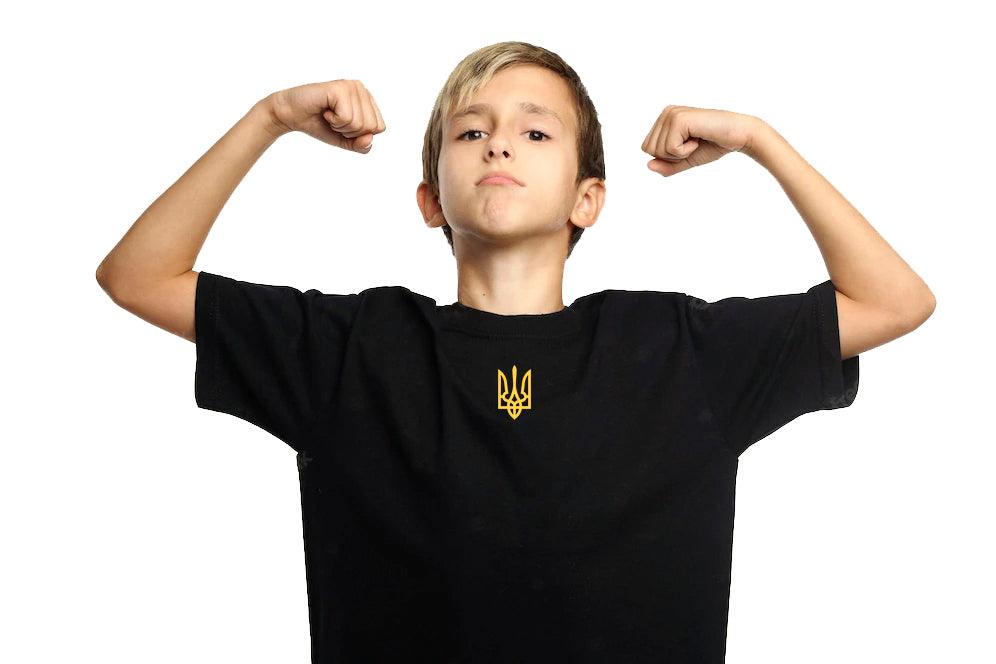 Children's T-shirt with embroidered Trident