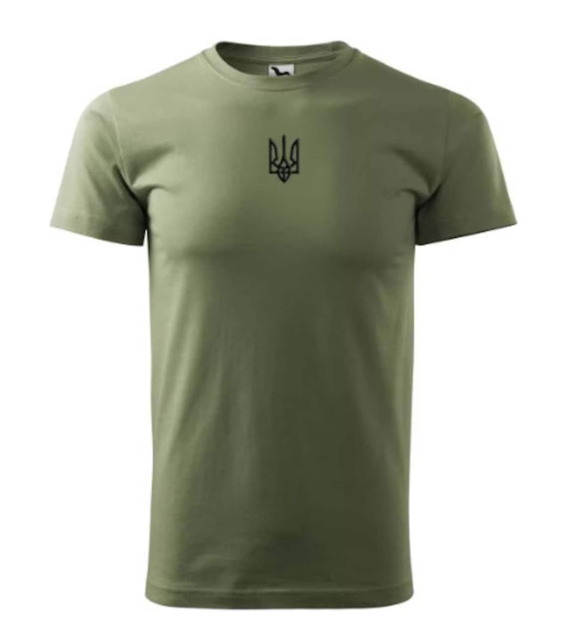 Ukraine Zelensky T-shirt With Embroidered Trident