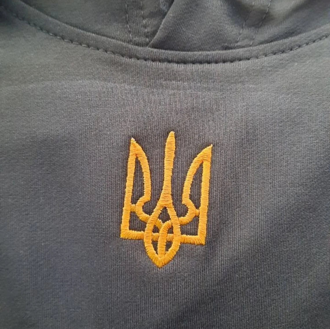 Zelensky Hoodie with Embroidered Trident | Ukraine Hoodie with Tryzub Embroidered | Ukraine Zelensky