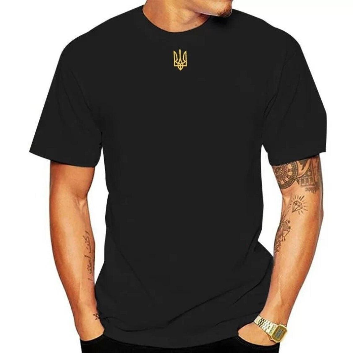 Ukraine Zelensky T-shirt With Embroidered Trident